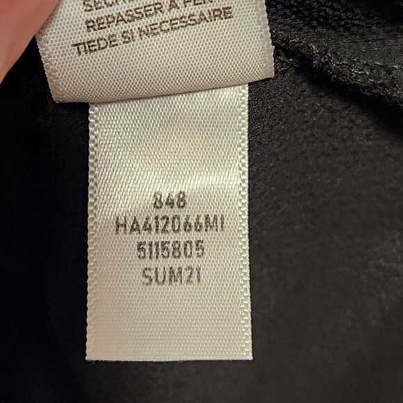 Halogen Women's Size M Black Lace Cap‎ Sleeve Crew Neck Blouse Hi-Low Hemline - Picture 6 of 9